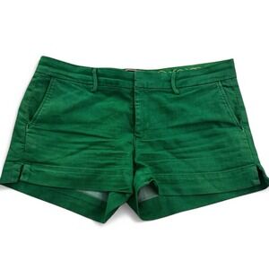 Rich &‎ Skinny Women's Size 30 Casual Green Cuff Hem Shorts Vintage Y2K